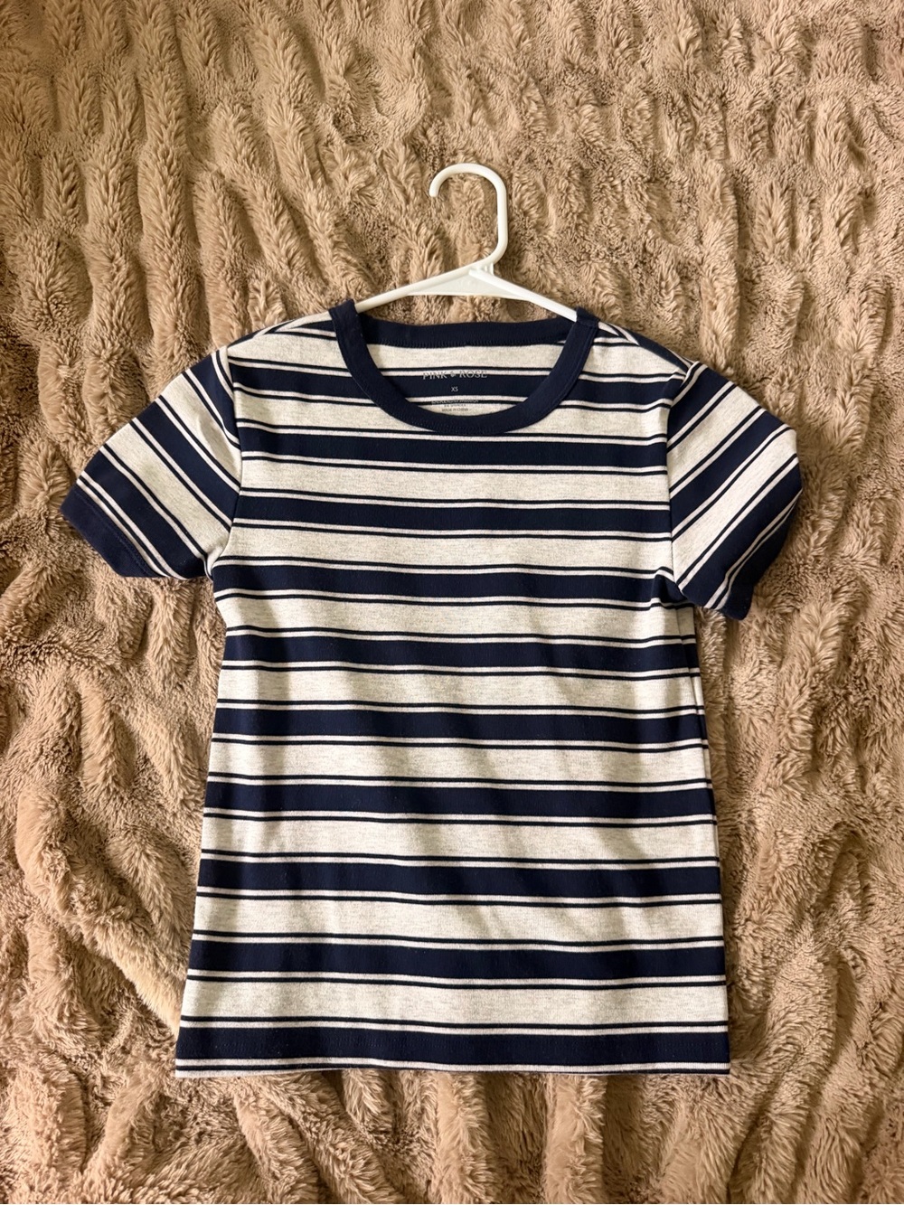 Pink & Rose Stripped Baby Tee
